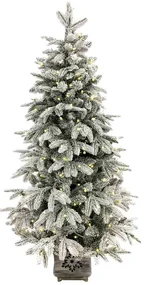 Brad artificial în ghiveci 3D Molid Arctic 150cm 250LED