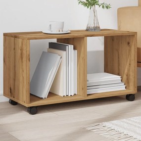 vidaXL Dulap cu roți, stejar artizanal, 72x33x42,5 cm, lemn prelucrat