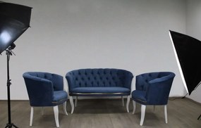 Set canapea Milano Relax Homs textil albastru