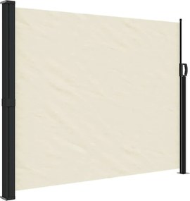 vidaXL Copertina laterală retractabilă, crem, 160x500 cm