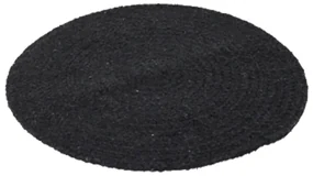 Placemat D 38 cm, bumbac, negru