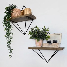 Rafturi în culoare naturală 2 buc. din lemn de molid 30 cm Gem – Kalune Design