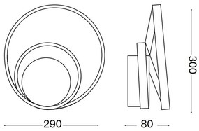 Aplică LED Ideal Lux OZ LED/28W/230V alb