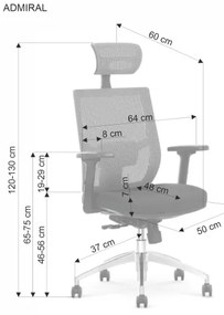 Scaun de birou ELMIR negru/gri