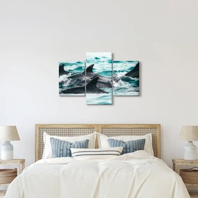 Tablou - Delfini în ocean (90x60 cm)