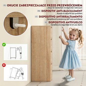 HOMCOM Dulap de Baie Compact cu 4 Sertare și Mânere Sculpatate, Stil Nordic | Aosom Romania