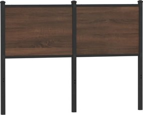 vidaXL Tăblie de pat de schimb, stejar maro, 120 cm, lemn prelucrat și oțel