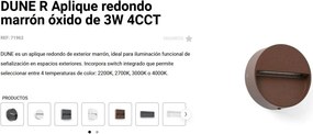 Mini Aplica exterior ambientala 3W 4CCT DUNE R maro