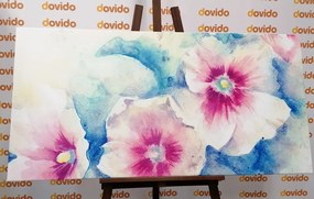 Tablou flori în acuarelă roz