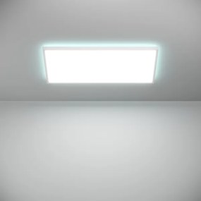 Plafonieră LED RGBW dimabilă de exterior Eglo 901477 ROVITO-Z 17,2W/230V 30x57 cm IP44 alb
