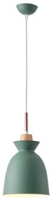 Lustră pe cablu 1xE27/15W/230V verde pr. 19,5 cm
