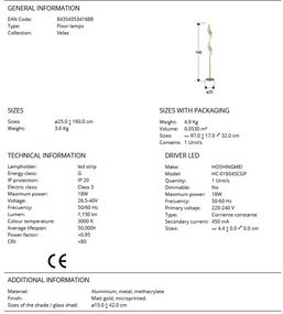 Lampadar LED design modern Velas