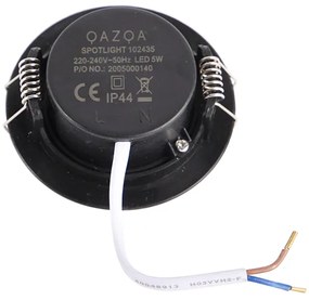 Set de 5 spoturi îngropate negre cu dimmer pe 3 trepte - Ulo