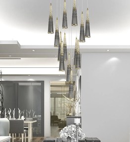 Lustra cu 3 pendule cristal Bohemia design LUX AMADEUS 03-CH