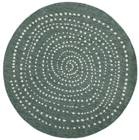 Covor reversibil pentru exterior NORTHRUGS Bali, Ø 200 cm, verde