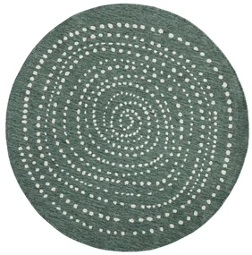 Covor reversibil pentru exterior NORTHRUGS Bali, Ø 140 cm, verde