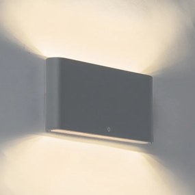 Lampă de perete exterioară gri închis 17,5 cm incl. LED IP65 - Batt