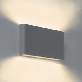 Lampă de perete exterioară gri închis 17,5 cm incl. LED IP65 - Batt