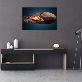Tablou - Minge de ruggby în acțiune (90x60 cm)