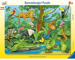 PUZZLE TIP RAMA ANIMALE IN JUNGLA, 11 PIESE - RAVENSBURGER (RVSPC05140)