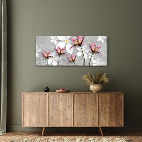 Tablou cu abstracție florală (120x50 cm)