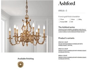 Candelabru 9 brate LUX design clasic realizat manual Ashford