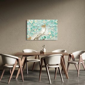 Tablou cu flori și fluturi (90x60 cm)