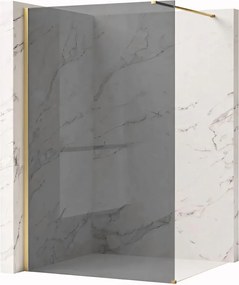 Paravan de dus fumuriu Rea Flexi Grey 110 cm auriu periat