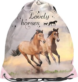 Geantă de școală pentru fete - set din 3 piese - LOVELY HORSES
