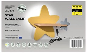 Corp de iluminat pentru copii galben/alb Star – Candellux Lighting