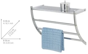 WENKO 15578100 - Suport pentru prosoape PESCARA, 56 x 46 cm, crom lucios