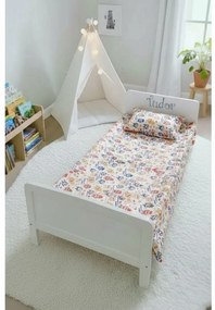 Lenjerie bumbac ranforce pat 3 piese copii 2-6 ani Labubu pentru saltele 130x60 cm ASC6427968006655