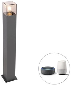 Lampă de exterior inteligentă cu picior antracit 70 cm inclusiv Wifi P45 - Denmark