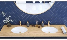 Lavoar încastrat NEL REA-U6330, 39 x 47,5 cm, ceramică, alb lucios