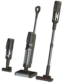 Aspirator vertical pentru curățare uscată și umedă 3in1 AENO ATC0001, 200W, Li-Ion 4000 mAh, 14 kPa, 1 l, Autonomie până la 45min, Auto-curățare, SMART, Negru/gri