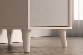 Birou Marla 120 cm - nisip deșert / palladium gri