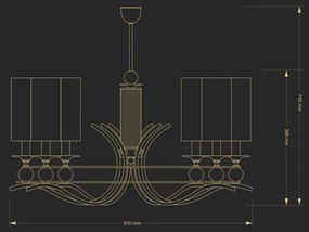 Candelabru 6 brate elegant design clasic Ruta