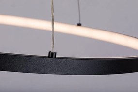 Lustra LED suspendata din metal negru Beliza