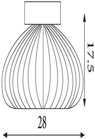 Plafoniera metal auriu sticla chihlimbar Celestial