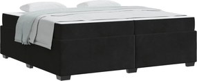 vidaXL Cadru de pat cu saltea Negru 200 x 200 cm țesătură