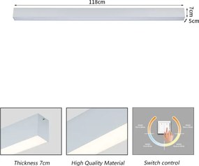 Brilagi - Plafonieră LED pentru baie SLEEKLINE LED/40W/230V, argintie, IP44