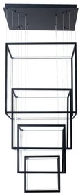 Lustra LED XXL design modern casa scarii Opera XL neagra ZZ AZ3139