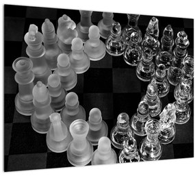 Tablou - șah albnegru (70x50 cm), în 40 de alte dimensiuni noi