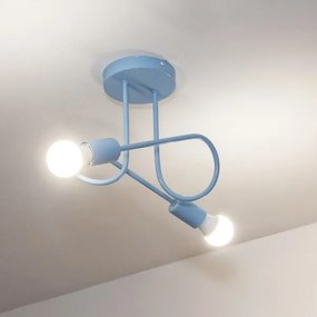 Lustru aplicat OXFORD, 2xE27/15W/230V, albastru