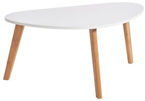 Masă de cafea Bonami Essentials Skandinavian, lungime 84,5 cm, alb