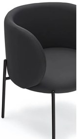 Fotoliu din imitație de piele negru Mogi - Teulat