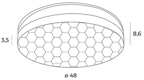 Plafoniera LED design modern SEKKO