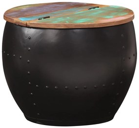 vidaXL Măsuță de cafea, 53 x 43 cm, lemn masiv reciclat