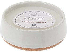 Lumânare repelentă Citronella, albă, 420 g, 12 x4,5 cm