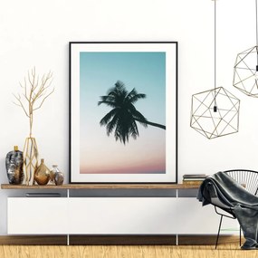 Poster - Palmier în apus de soare (A4)